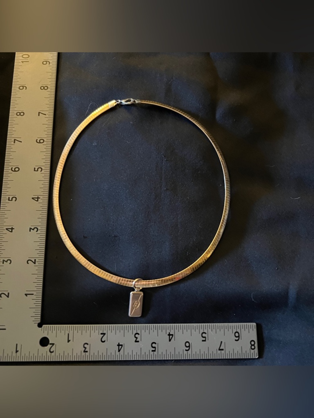 Vintage Gucci Italy GG Logo Tag Necklace - Picture 9 of 10